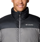 208686 Columbia Mens Puffect Iii Jacket City Gray Black M - Like New