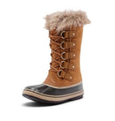 NL5203 SOREL WOMENS JOAN OF ARCTIC WATERPROOF BOOTS BROWN BLACK SIZE 8 - Like New