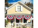 CONEATNESS 3 X 6 FT USA BUNTING FLAGS, 4 PACK - RED/BLUE - Brand New