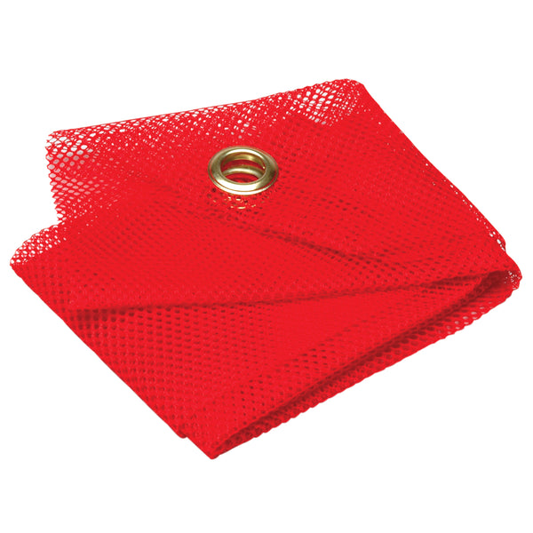 Danger Red Flag w Grommets 16in x 16in