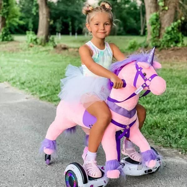 POWER PONY RIDING TOY PRINCESS ZUME V2: STEEL RIDE-ON ANIMAL 8 MPH - PINK - Like New