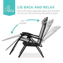 Best Choice Products Set of 2 Adjustable Steel Mesh Zero Gravity Lounge Chair - Brand New