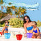 DIDAEY Beach Sand Buckets With Castle Design - Party Pack-6 Colors, 30 Pieces - Like New