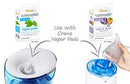 CRANE INHALER & WARM MIST HUMIDIFIER, 0.5 GALLON, BLUE & WHITE - Brand New