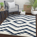 Edona Moroccan Tribal White Shag Rug - Brand New