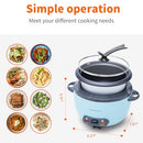 EAMOMENT RC-3POT SMALL RICE COOKER 3 CUP BLUE PORTABLE COOK RICE 3POT-RC-3P07EAB Like New