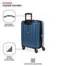 SWISSGEAR DUET EXPANDABLE LUGGAGE HARD SHELL CARRY-ON CARRY ON 19" - BLUE/NAVY - Like New