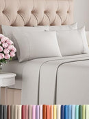 CGK Linens Queen 6 Piece Sheet Set Cooling Sheets for Hot Sleepers - French Grey - Brand New