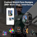 OUKITEL BT20 MILITARY SMART WATCHES FOR MEN ANSWER MAKE CALLS FITNESS - BLACK - Brand New