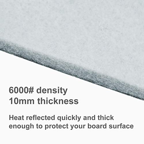DUWEE DELUX IRONING BOARD PADDING, EXTRA DENSE FELT MATERIAL, 54" X 18" - WHITE - Brand New