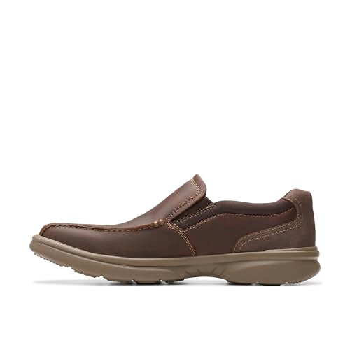 CLARKS BRADLEY STEP MEN'S LOAFER, WIDE BEESWAX LEATHER, SIZE 8 WIDE - Like New