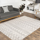 NULOOM BLYTHE 8 X 8 POLYPROPYLENE GEOMETRIC MOROCCAN AREA RUG - GRAY - Brand New