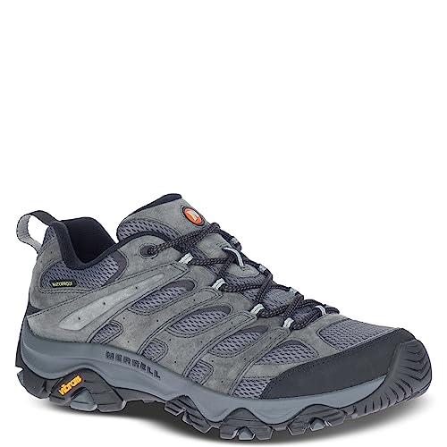 J035855W Merrell Men's Moab 3 Waterproof Hiking Shoe Granite Size 12 Wide Like New