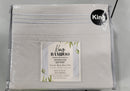 KING BAMBOO COMFORT BAMBOO 1800 THREAD COUNT 3 LINE EMBROIDERED (4PC) - SILVER - Like New