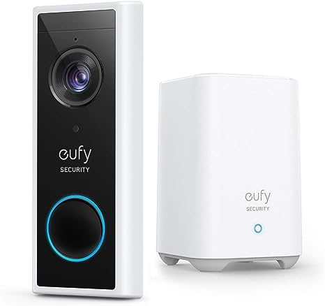 Eufy Security Video Doorbell S220 Battery Powered Kit 2K E82101W6 - White - Like New