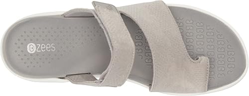 BZEES WOMENS CARRY ON SLIDE SANDAL - SIZE: WOMEN 6.5 - SILVER SMOKE CAMO - Like New