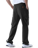 CANGHPGIN MENS CASUAL CARGO PANTS RELAXED FIT OUTDOOR HIKING PANTS BLACK M - Like New