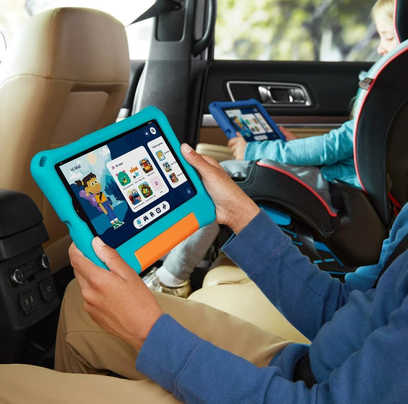 Onn 8" Kids Tablet 1280 x 800 32GB 2024 Includes Aqua Rubberized Case Kickstand - Like New