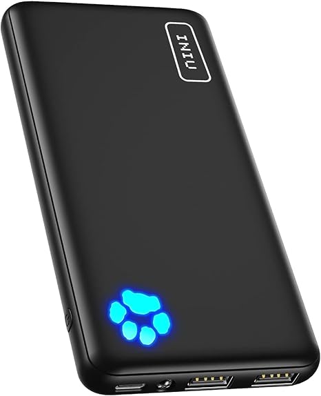 INIU Portable Charger Slimmest 10000mAh 5V/3A Power Bank High-Speed - Black Like New