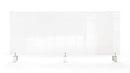 GHENT CLEAR PARTITION EXTENDER WITH ATTACHED CLAMP, 48 X 3.88 X 18, CLEAR - Brand New