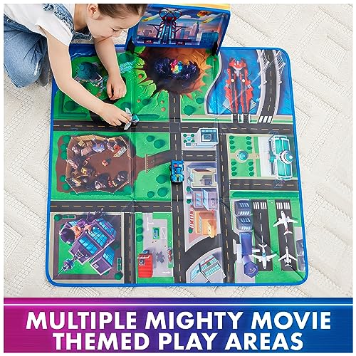 PAW PATROL MOVIE PUP SQUAD PLAY MAT CHASE & VEE PUP SQUAD RACER TOY CARS - Like New