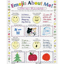 Really Good Stuff Ready-to-Decorate Emojis About Me Posters - 24 Posters - Brand New