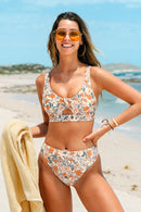 CUPSHE ELODIE DITSY FLORAL SELF TIE BIKINI - SIZE: WOMEN XL - MULTI - Brand New
