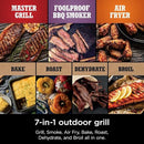 NINJA OG701 Woodfire Outdoor Grill & Smoker, 7-in-1 Master Electric Red - Like New