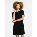 TIME AND TRU WOMEN'S COTTON T-SHIRT DRESS SHORT SLEEVES, SIZES MEDIUM - BLACK - Brand New
