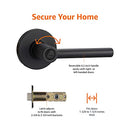 AMAZON BASICS CONTEMPORARY MADISON DOOR LEVER PRIVACY 1-PACK MATTE BLACK - Like New