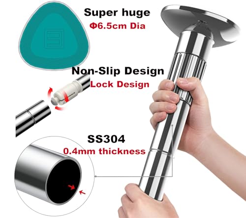 BLU-PIER TECH SHOWER CURTAIN ROD TENSION - 28-48 INCH NEVER RUST - SILVER - Like New