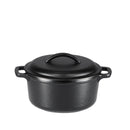 AMAZON BASICS ROUND PRE-SEASONED CAST IRON DUTCH OVEN POT, 2QT, KA2QT - BLACK - Like New