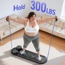 FED FITNESS PILATES BOARD PORTABLE PILATES REFORMER MACHINE - BLACK - Like New