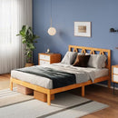 AVENCO SOLID WOOD PLATFORM BED FRAME HEADBOARD QUEEN SIZE - - Scratch & Dent