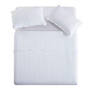 MOONLIGHT20015 White Quilt Set Queen Size (90" x 96") - 3 Pcs (White) - Like New