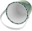 Hand Made USA Chevron Print Double Walled 3-Quart Insulated Ice Bucket - Brand New