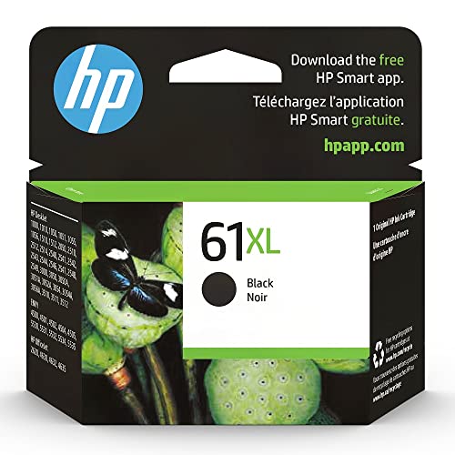 HP 61XL Black High-yield Ink Works with DeskJet 1000, 1010, 1050, 1510 - Black - Brand New