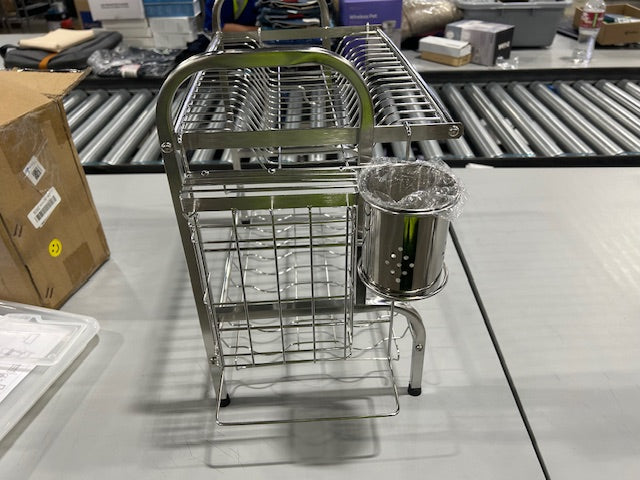 GENERIC METAL KITCHEN STORAGE RACK - SILVER - Like New