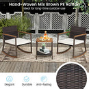 Toolsempire Outdoor Rocking Chair Set 3 Pieces Patio Set Rocking Chair - Brand New