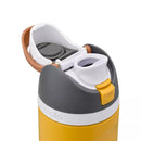 OWALA 24OZ FREESIP STAINLESS STEEL WATER BOTTLE - YELLOW/WHITE CAP - Brand New