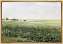 wall26 Framed Canvas Print Wall Art Green Meadow Hillside with Plants - 16x24 - Brand New