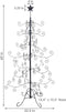 Sunnydaze Noelle 60-Inch H Christmas Black Metal Ornament Tree HMI-665 - BLACK Like New