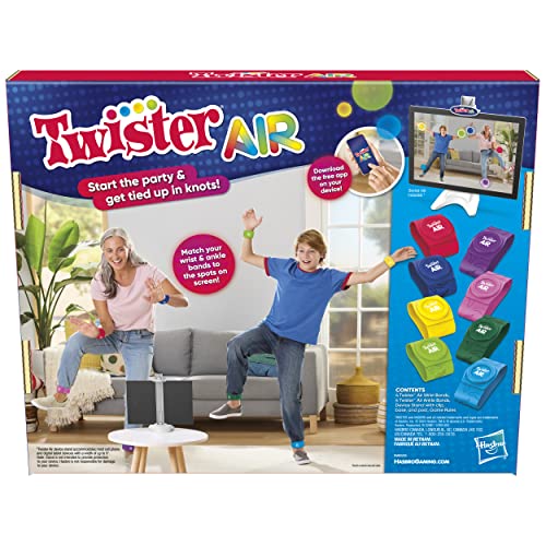 HASBRO GAMING TWISTER AIR GAME AR APP PLAY GAME WITH WRIST AND ANKLE BANDS - Like New