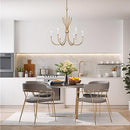 Durent Lighting Chandelier Dining Room, Gold Modern Chandeliers Light Fixture - Brand New