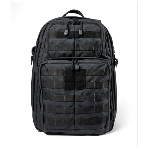 5.11 TACTICAL BACKPACK RUSH 24 2.0 MILITARY,56563ABR/56564ABR-DOUBLE TAP - BLACK - Like New