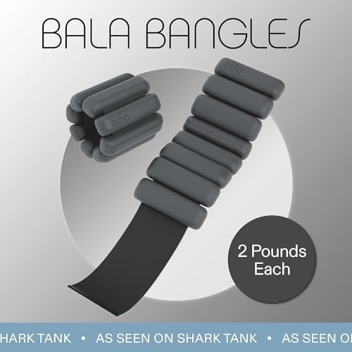 Bala adjustable ankle wrist weights 2pc, silicone sleeve, blue - Scratch & Dent