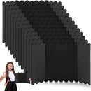 12 Pcs Trifold Presentation Board Foldable Paperboard 22" x 14" Black - Brand New