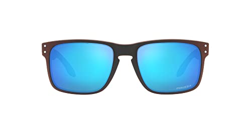OAKLEY MEN'S OO9102 HOLBROOK SQUARE SUNGLASSES FRAME:MATTE BLACK/RED COLORSHIFT - Like New