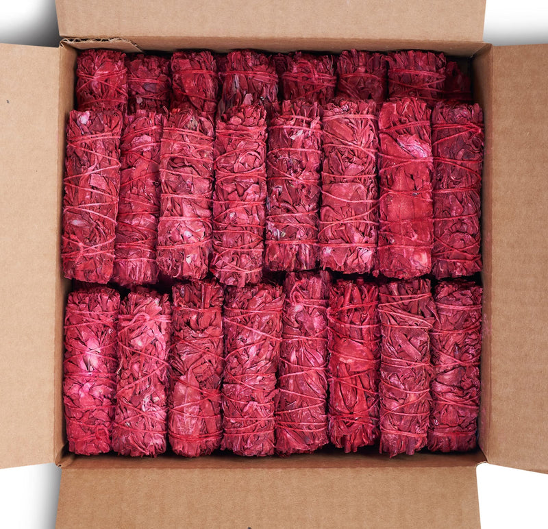JL LOCAL DRAGON'S BLOOD SAGE SMUDGE STICKS WELLNESS FOR CLEANSING, 25 COUNT RED - Brand New