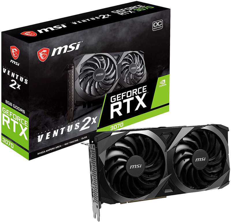 MSI Gaming RTX 3070 8GB GDRR6 Graphics Card GeForce RTX 3070 VENTUS 2X OC Like New